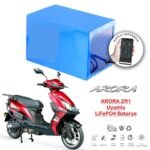Arora ZR1 Elektrikli Motorsiklet Bataryası 72 Volt 24 Amper Smart LiFePO4 Batarya